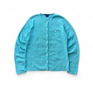 Vintage Ralph Lauren Sport blue cardigan